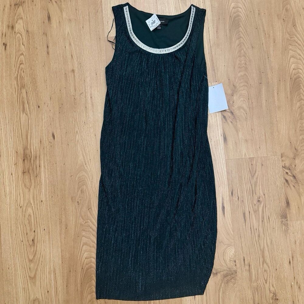 R & M Richards Green Diamond Bling Gown Dress